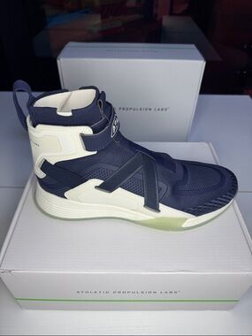 APL SuperFuture Navy Ivory High Top Sneakers Men’s 11.5 NIB Luxury